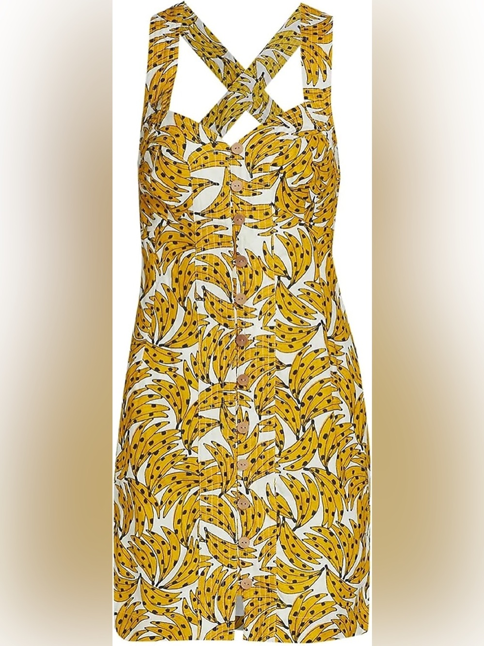 FARM Rio white spotted bananas, mini dress